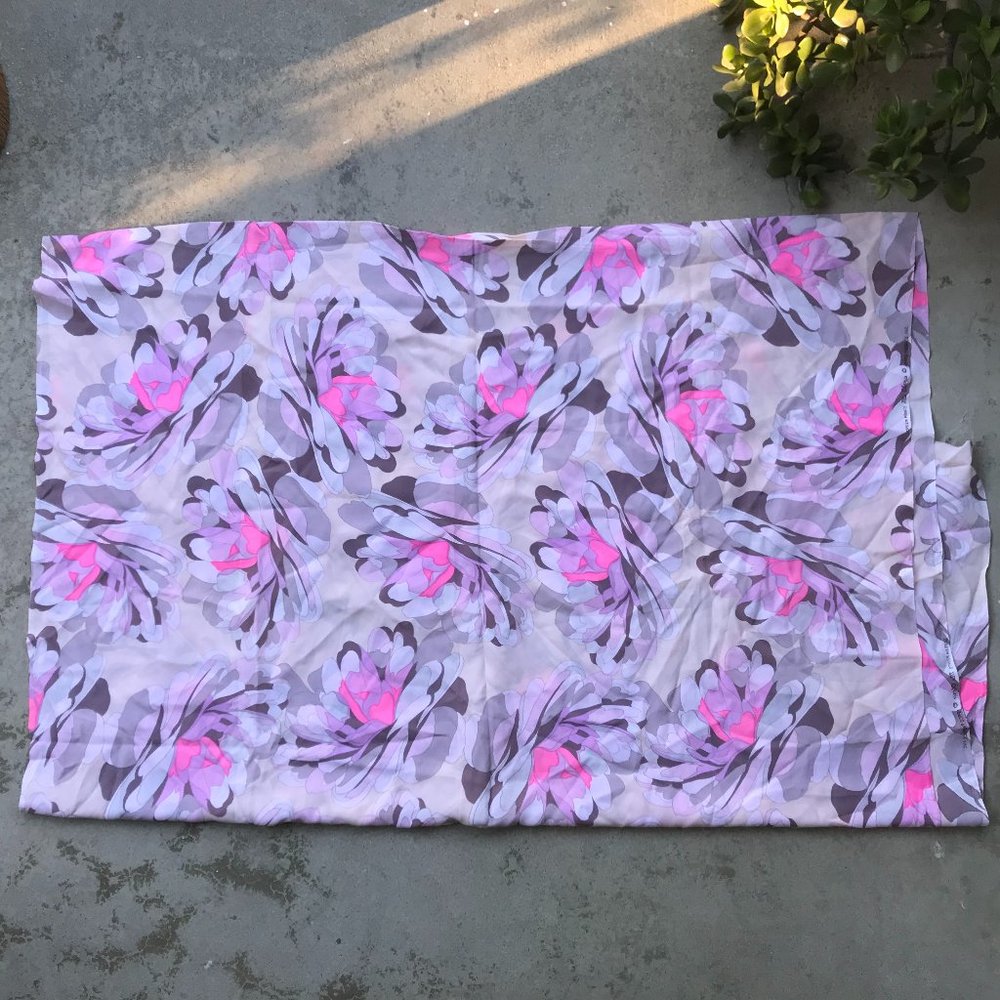 Pretty Pink and Lavender Vintage Floral Fabric